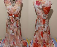 Casting Floral A Line Midi Occasion Dress,