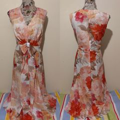 Casting Floral A Line Midi Occasion Dress,