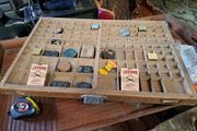 Vintage Wooden Printers Tray