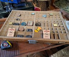 Vintage Wooden Printers Tray