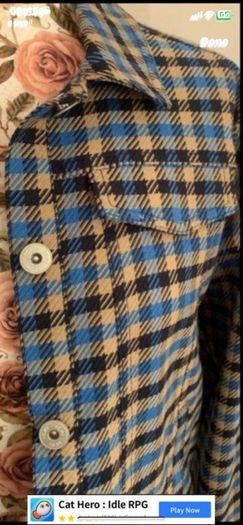 jacket Bnwt check jacket denim jacket shape 8-10