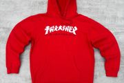 Red Godzilla thrasher hoodie