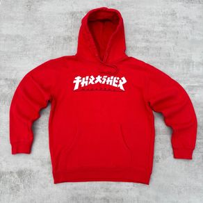 Red Godzilla thrasher hoodie