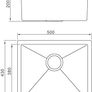 Stainless Steel Kitchen Sink, 50 x 43cm, Undermount Kitchen Sink Drop in, Topmount Single Bowl Outdoor Campervan Sink with Drainer Fittings Image 4