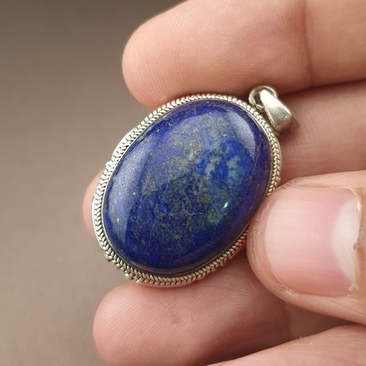 Vintage LapisLazuli 925 Sterling sliver Pendant