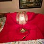 Vintage brass  etched glass table lamp 1970s/80s, Image 9