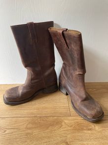 loblan authentic vintage biker boots size 38 womens