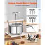 3.17 Gal/12L Fruit Wine Press, 2 Stainless Steel Barrels, Manual Juice Maker, Cider Apple Grape Tincture Honey Olive Oil Making Press Image 5