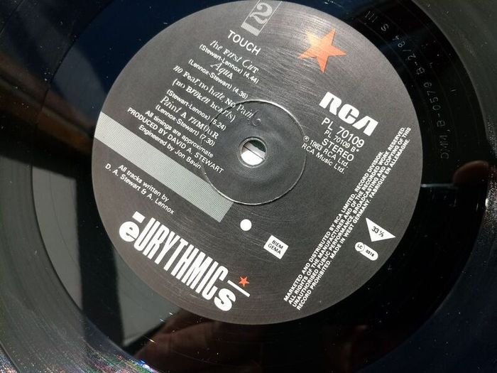 1983 Eurythmics Touch 12in Vinyl