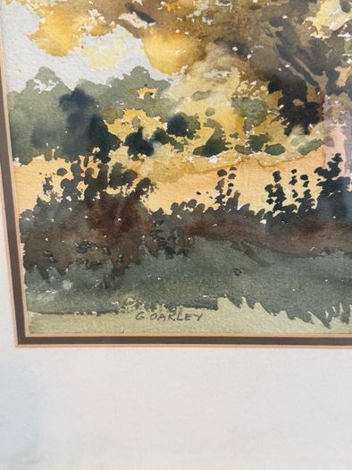 G. Oakley. 4 Original Watercolours. Framed. Irish Artist. Rural Scenes.