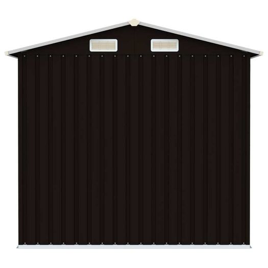 Garden Shed Brown 205x129x183 cm Galvanised Steel