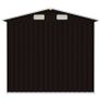 Garden Shed Brown 205x129x183 cm Galvanised Steel Image 5