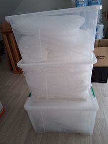 Storage Boxes and Bubble Wrap