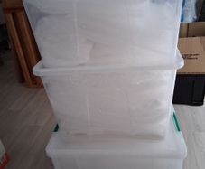 Storage Boxes and Bubble Wrap