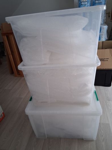 Storage Boxes and Bubble Wrap