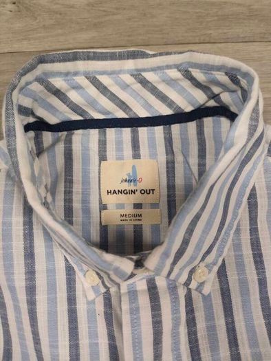 Johnnie O Button Down Striped Shirt Mens Medium