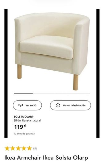 Ikea Cream Tub Chair in Great Condition