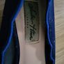 blue velvet flat shoes Image 4