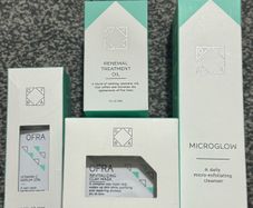 Ofra cosmetics skincare brand new vitamin c serum, clay mask, micro exfoliating cleanser, renewal treatment oil