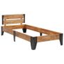 Bed Frame Solid Acacia Wood with Brushed Finish 90x200 cm Image 5