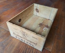 Vintage Wooden Wine Crate Chateau Bourgneuf 2005 Pomerol