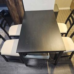 IKEA LERHAMN Dining Table + 4 Chairs