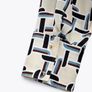 Fab Zara Limited Edition Ecru Satin Geometric Print Blouse Image 7