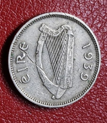 Ireland 1939 3 pence 3d Low Mintage coin