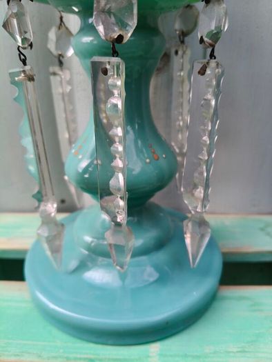 Victorian Glass Lustre Vase