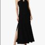 Karen Millen Crossover Neck Side Split Maxi Dress, Black size 10 Image 2