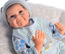 22inch reborn baby dolls boys silicone babies realistic newborn toddler girls lifelike open eyes cheap real life for kids (FREE POSTAGE)