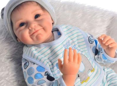 22inch reborn baby dolls boys silicone babies realistic newborn toddler girls lifelike open eyes cheap real life for kids (FREE POSTAGE)