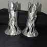 1990 Seagull Pewter Tulip Candle Holders Image 4