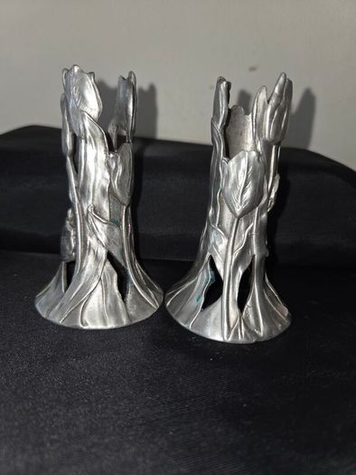 1990 Seagull Pewter Tulip Candle Holders