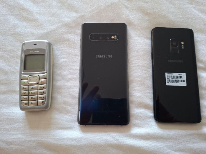 Two Samsung Galaxy and One Nokia phones