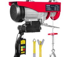 249.5 kg Lifting Capacity, 510W 220V Electric Steel Wire Winch with Wireless Remote Control, 1219 cm Single Cable