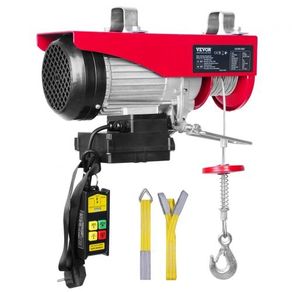 249.5 kg Lifting Capacity, 510W 220V Electric Steel Wire Winch with Wireless Remote Control, 1219 cm Single Cable