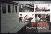 2012 Ireland Titanic Booklet Pane featuring ship at launch Mint Never Hinged (MNH). Hibernian HP215b.