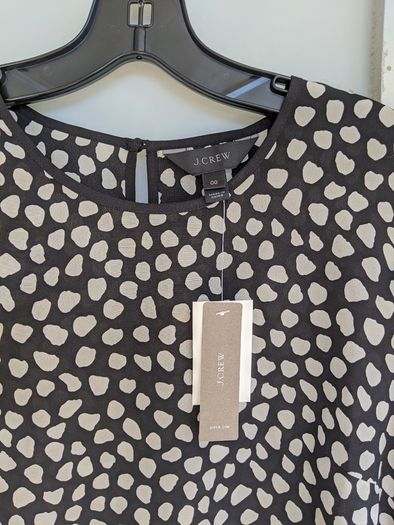 J Crew Tiefront Silk top in Pebble Print