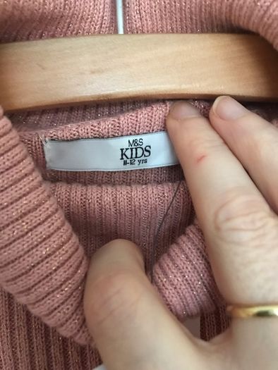 Marks & Spencer brand new with tags dusty pink girls jumper aged 11-12 years