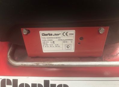 Clarke Air Compressor warrior air 60/2HP 10/145