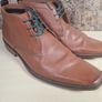 Mens Ted Baker Ashcroft Tan Leather  Boots Chukka Square Toe Size Uk 10 Eu 44 Image 2