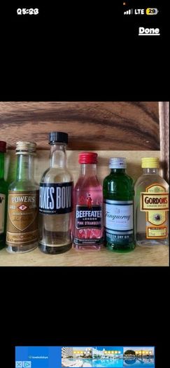 Gin vodka whiskey empty mini Bottle Hennessy Cognac absolut vodka belveder gin Bombay whiskey Jack Daniels belveder paddy powers Jameson bacardi jagermeister Empty Bottles