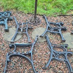 iron cast garden bench sides
