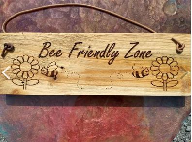 Outdoor Vintage Gardener Gift Idea - Bee Friendly Zone