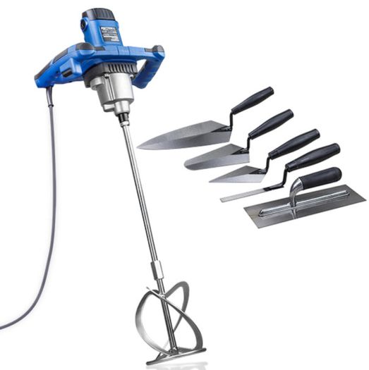 Hyundai 1600W Electric Paddle Mixer W/ 5pc Trowel