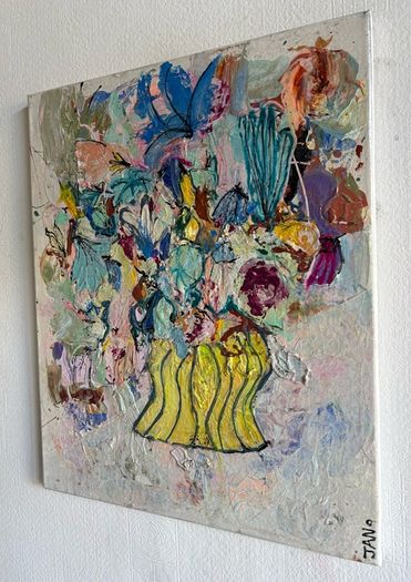 Original Painting Irish Abstract Floral Original Floral Painting Original Art contemporary Irish art