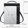 Cnoles Black Genuine Leather Backpack, Elegant Work Bag Image 5