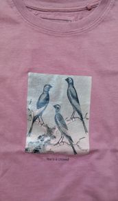 Pull and Bear t shirt dusky pink birds 10