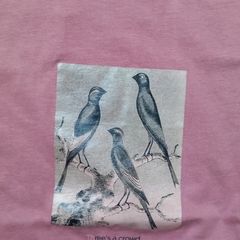 Pull and Bear t shirt dusky pink birds 10